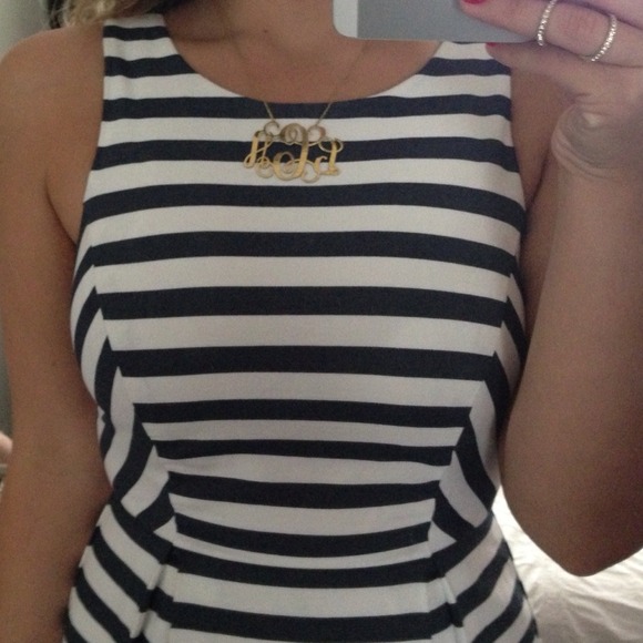 ❌SOLD❌ Nautical Striped Dress - Picture 2 of 4