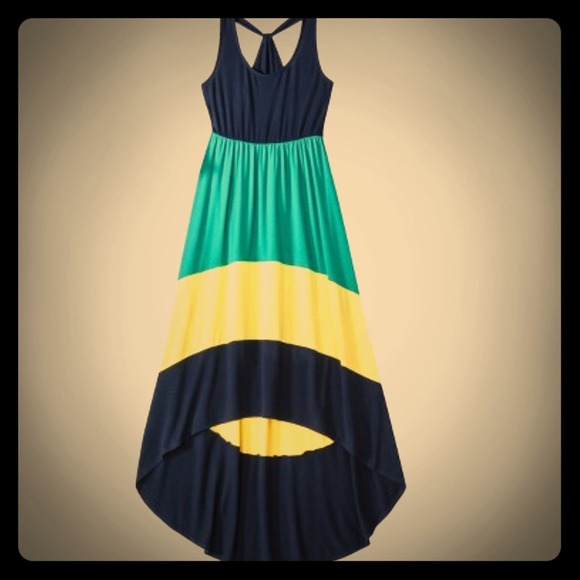 ❌❌Racerback hi-low color block maxi dress❌❌SOLD❗❗ - Picture 1 of 1