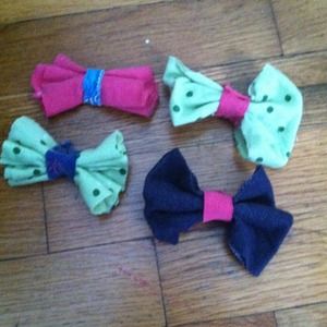 Set of four homemade bows