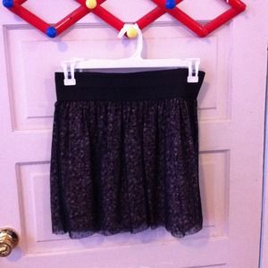 Floral and lace skirt