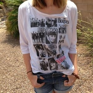 Beatles quarter length top