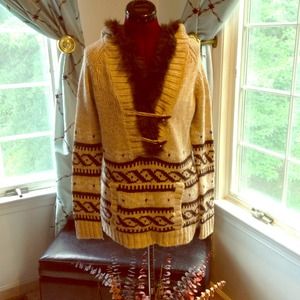 SOLD Beige & brown Aztec sweater