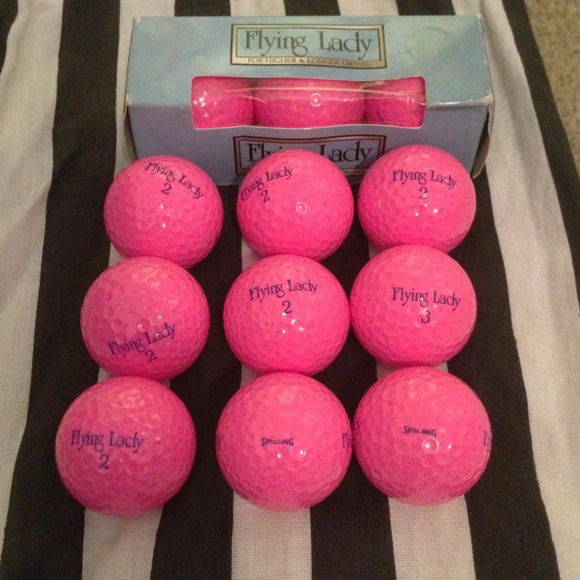 Sold! 14  Spaulding Hot Pink ladies Golf Balls
