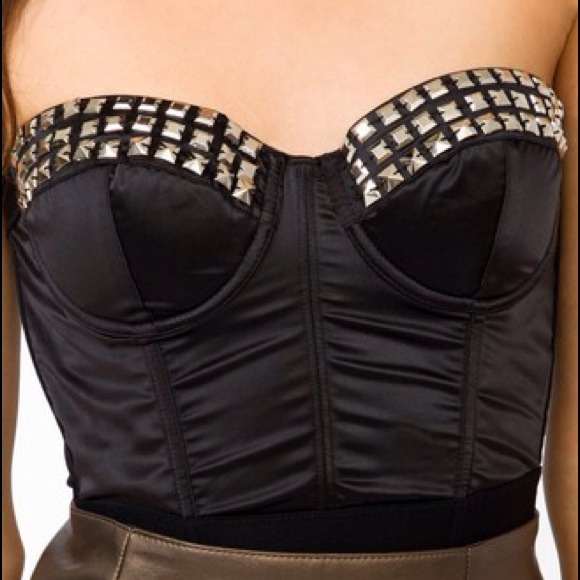 Forever 21 Tops - 🚫SOLD🚫Forever21 Studded Satin Corset Forever 21 Tops - 🚫SOLD🚫Forever21 Studded Satin Corset