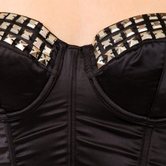 Forever 21 Tops - 🚫SOLD🚫Forever21 Studded Satin Corset Forever 21 Tops - 🚫SOLD🚫Forever21 Studded Satin Corset