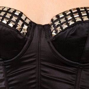 Forever 21 Tops - 🚫SOLD🚫Forever21 Studded Satin Corset Forever 21 Tops - 🚫SOLD🚫Forever21 Studded Satin Corset