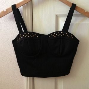 Black Studded Bustier