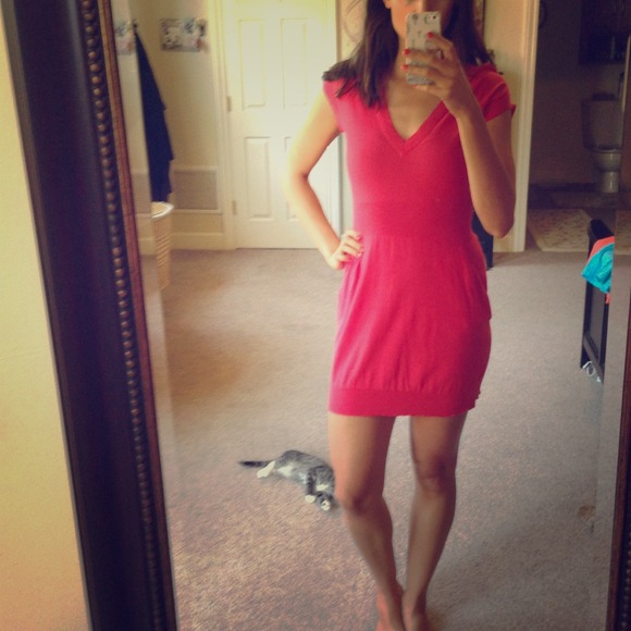 Bright pink dress from Anthro!