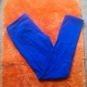 Blue skinny jeans