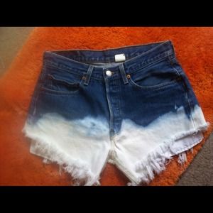 Levi's ombré bleach high waists