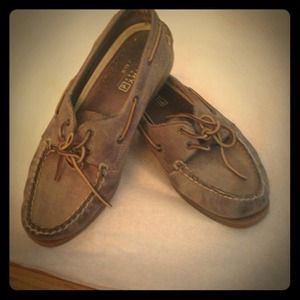 Sperry top-siders for J. Crew in blue-grey