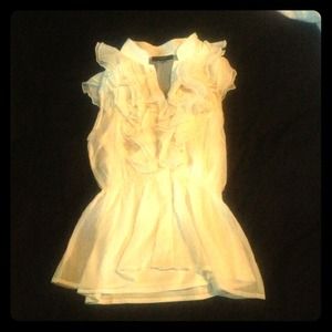 Antique white sheer blouse size:PM