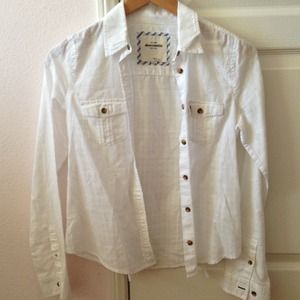 White, Sheer Abercrombie Blouse