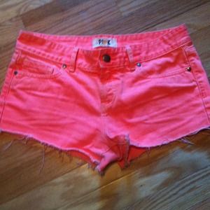 PINK orange-pink shorts