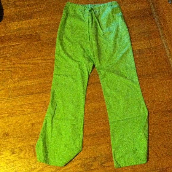 Green scrub pants