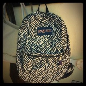 Zebra print JanSport backpack