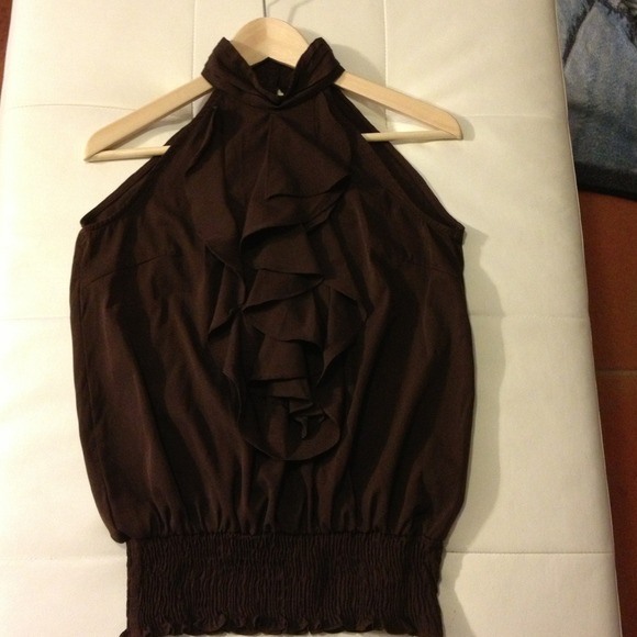Bebe brown blouse