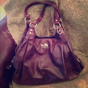 Authentic brown leather Coach purse