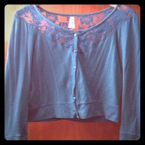 Floral Turquoise Lace Cardigan 😍