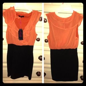 Orange/black dress
