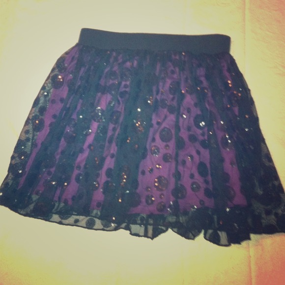 Black Sequin Skirt