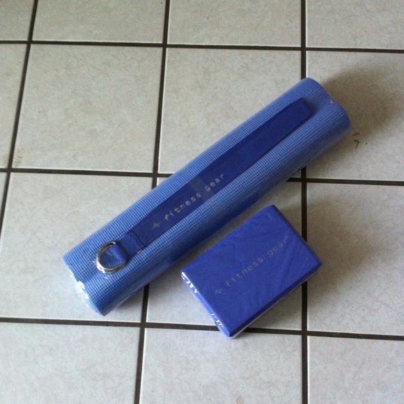 Brand new yoga mat, balance block, & strap.