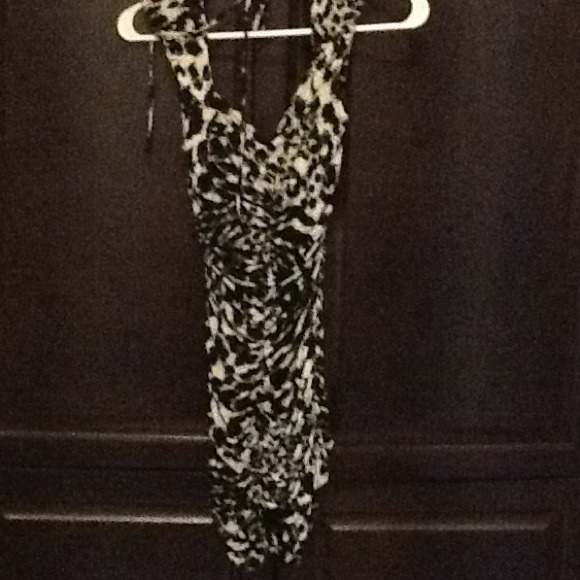 Black and white printed dress