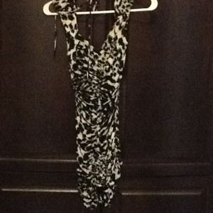 Black and white printed dress