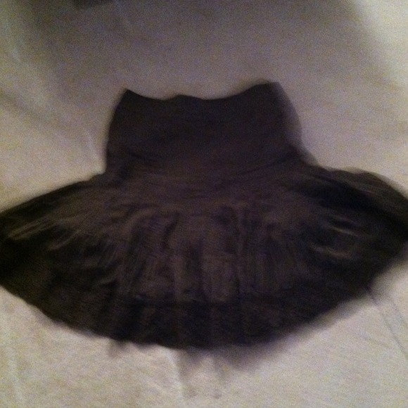 Dark khaki cotton skirt
