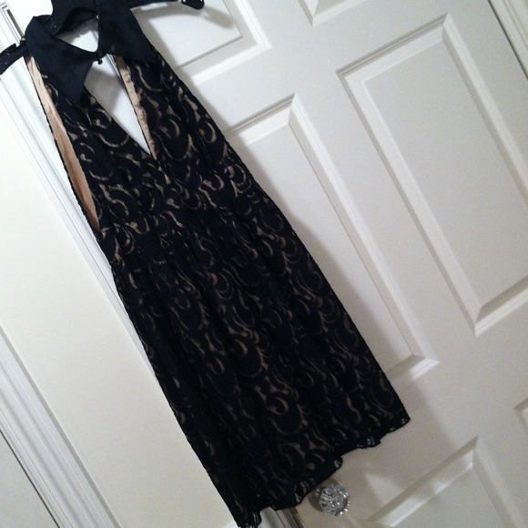 Sexy black lace with nude lining