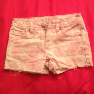 Children's Distressed Pink and White Shorts