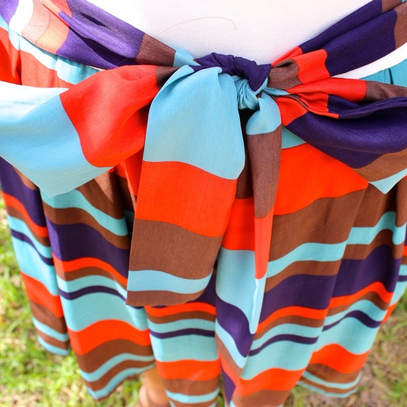 Ruffled Multicolored Striped Dress - Picture 4 of 4