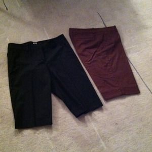 Long slim linen blend short