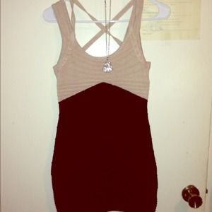 Tan and black xxl brand dress