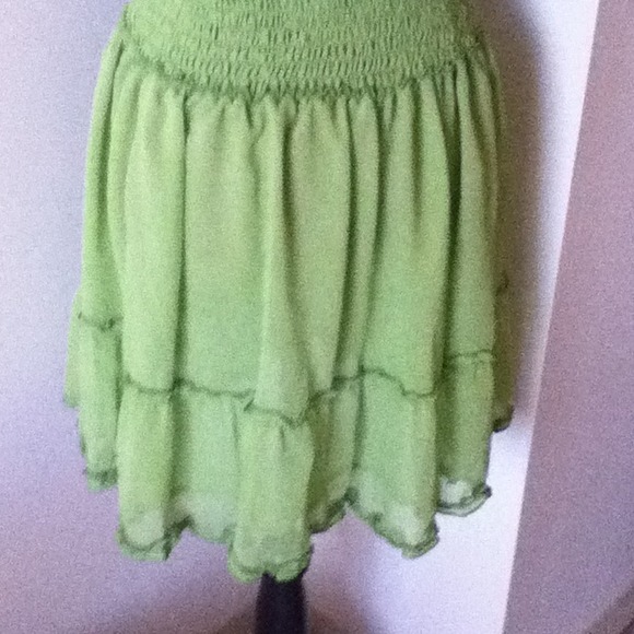 SOLD Lime Green with Sequins Dress - Picture 4 of 4
