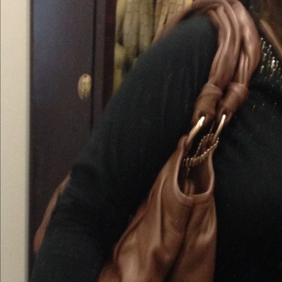 Sold*****tan leather coach handbag - Picture 4 of 4