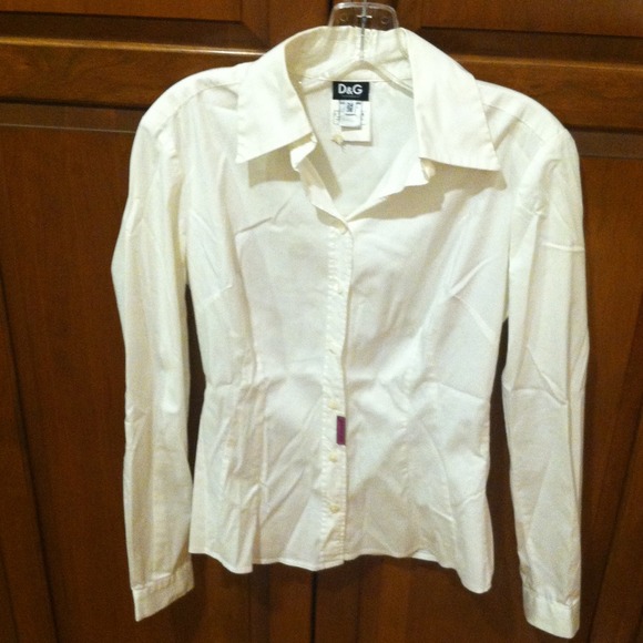 D&G Tops - D&G Dolce and Gabbana classic white shirt