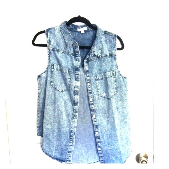 Denim shirt/vest size small