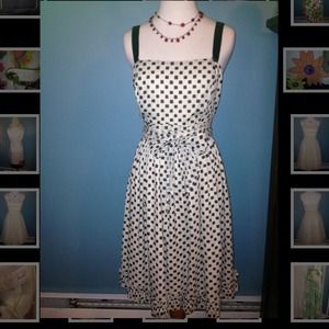 RESERVED Anthropologie Polka Dot Dress, size 8