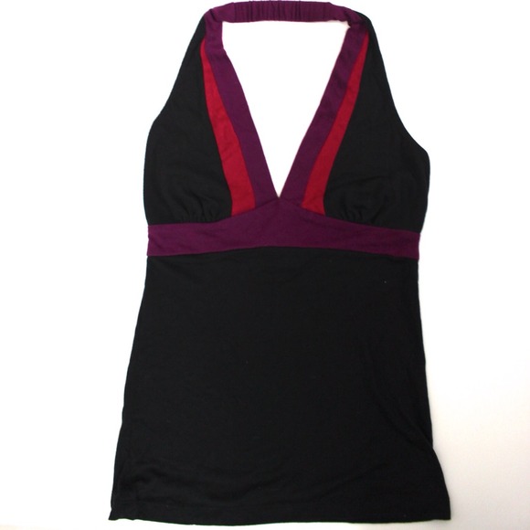 OLD NAVY Black Purple and Pink Halter Top - Picture 1 of 3