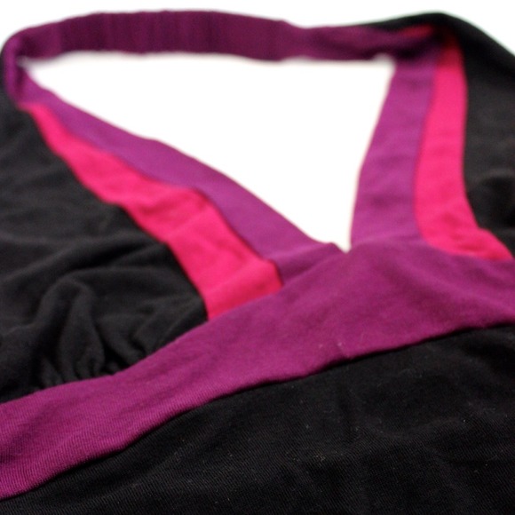 OLD NAVY Black Purple and Pink Halter Top - Picture 2 of 3