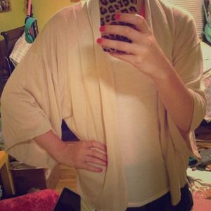 🚫HOLD for chiclace: Tan H&M shawl sweater