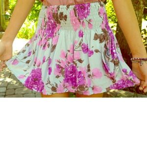 ❤SOLD❤Charlotte Russe Mint Green Floral Skirt