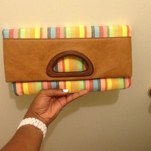Rainbow Colored Aldo Clutch