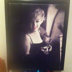 Marilyn Monroe black and white canvas picture