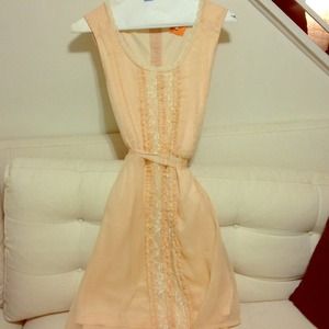 NWOT peach lace dress