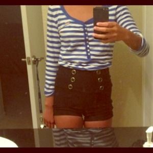 High waist shorts nwot. Hollister shirt.