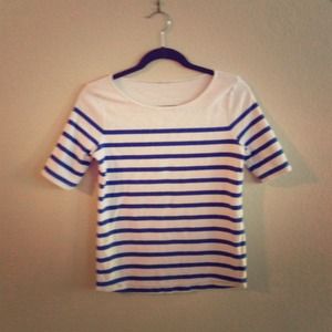 Boat neck stripped J. Crew shirt
