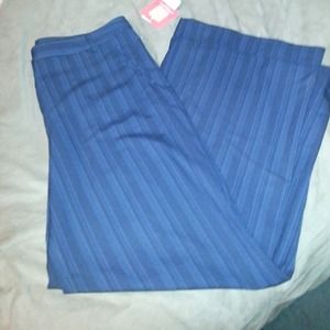 Issac mizrahi blue pinstripe pants