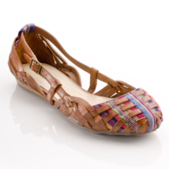 ShoeMint Mary Sandals (Cognac/Tribal)